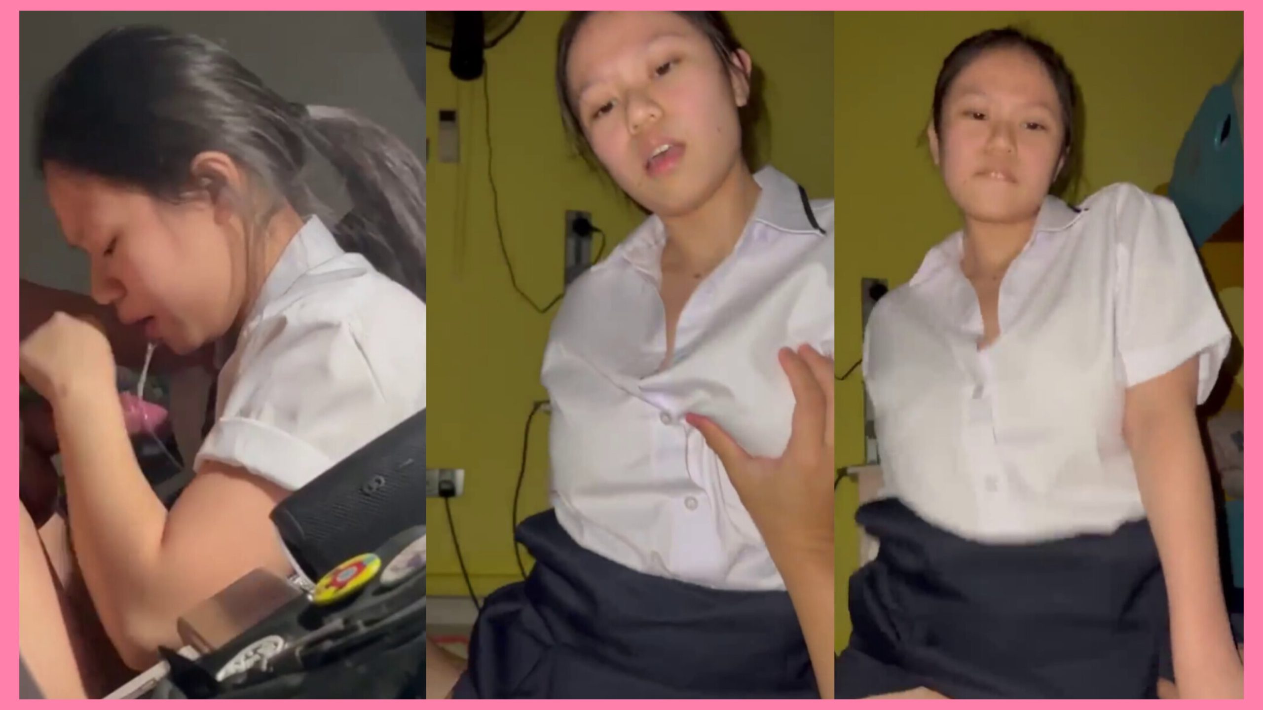 studyante kinantot habang suot ang school uniform